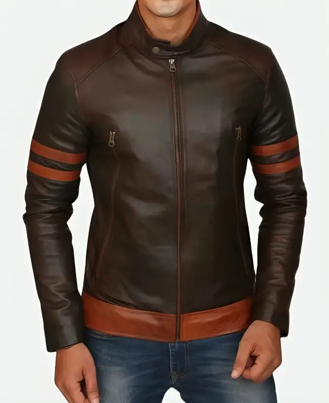 Hugh Jackman X-Men Origins Wolverine Brown Leather Jacket