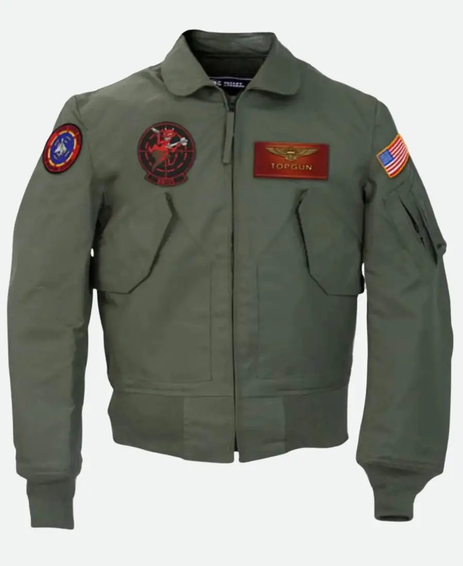 Tom Cruise Top Gun Maverick Green Flight Jacket