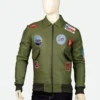 Top Gun Maverick Green Leather Jacket