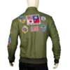 Top Gun Maverick Green Leather Jacket Back