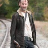 Andrew Lincoln The Walking Dead Rick Grimes Suede Leather Jacket Front