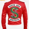 Cole Sprouse Riverdale Jughead Jones Southside Serpents Red Jacket Style 01