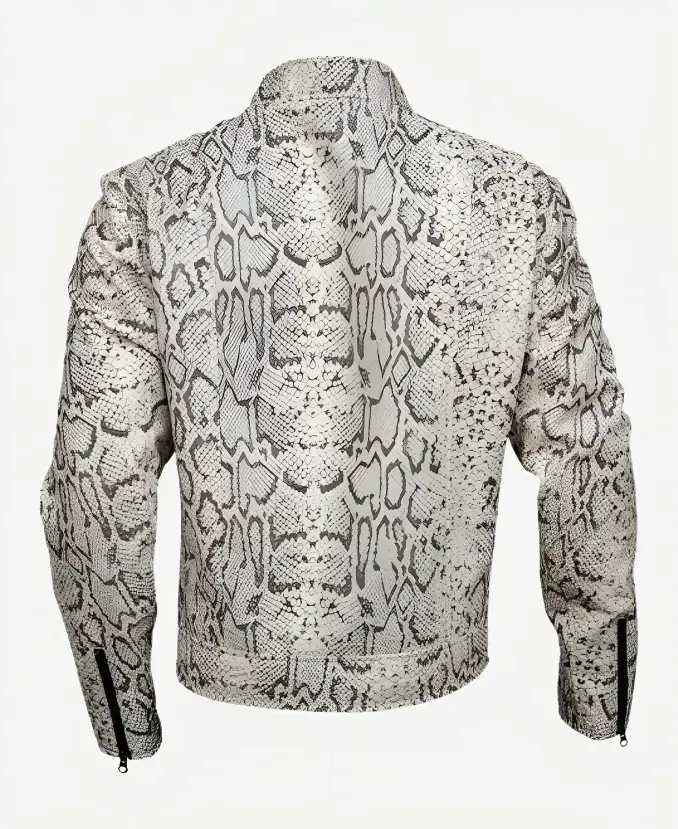 Jason Momoa Fast X Dante Reyes Snake Print Leather Jacket Back