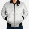 Ryan Gosling Drive Driver White Scorpion Bomber Jacket