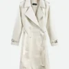 Vanessa Kirby Mission Impossible Fallout White Leather Trench Coat