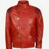 Akira Kaneda Pill Capsule Red Leather Motorcycle Jacket