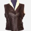 Laurie Holden The Walking Andrea Harrison Leather Vest