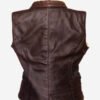 Laurie Holden The Walking Andrea Harrison Leather Vest Back