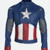 Captain America Blue Leather Jacket