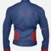 Captain America Blue Leather Jacket Back