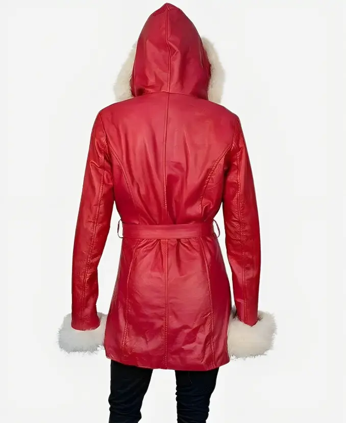  Goldie Hawn The Christmas Chronicles Mrs Claus Red Leather Coat