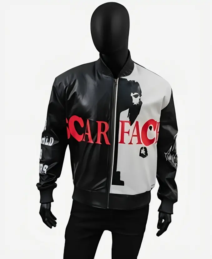 Scarface Leather Bomber Jacket