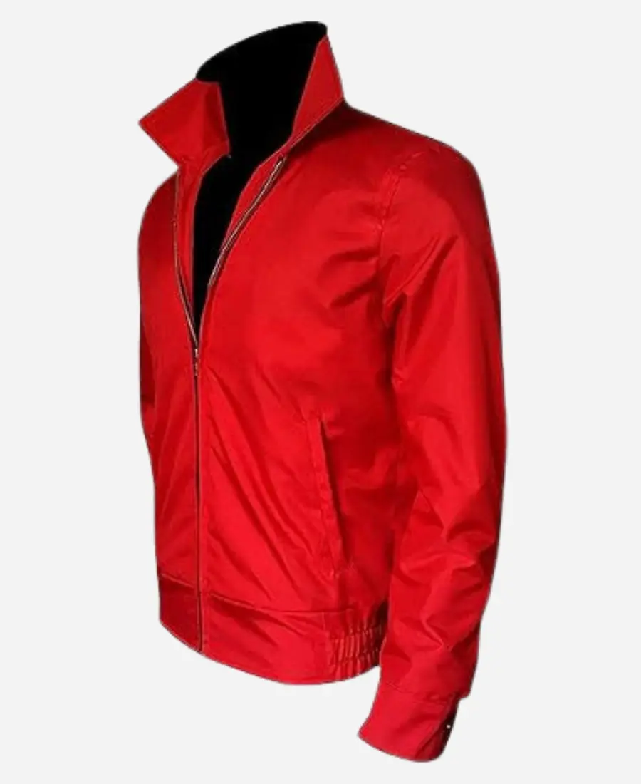 James Dean Rebel Without a Cause Jim Stark Red Harrington Jacket Side Pose