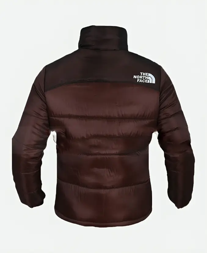 Kendall Jenner North Face Brown Puffer Jacket Back