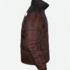 Kendall Jenner North Face Brown Puffer Jacket Side Look