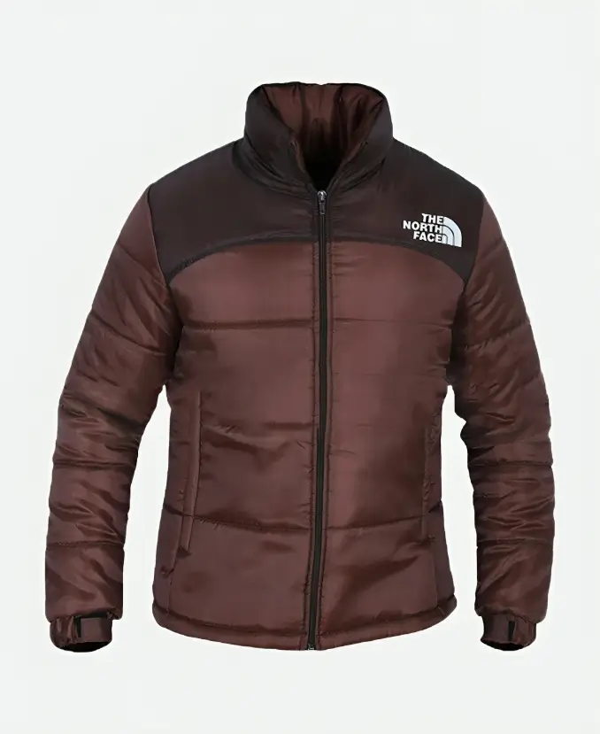 Kendall Jenner North Face Brown Puffer Jacket