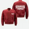 Stranger Things Maroon Bomber Jacket