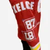 Taylor Swift Kansas City Chiefs Travis Kelce Red Puffer Jacket Sleeves Detailing