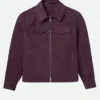 Joe Burrow Super Bowl Purple Suede Leather Jacket