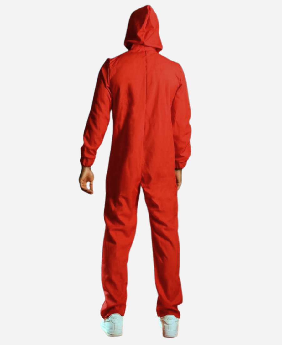 Money Heist La Casa De Papel Red Jumpsuit Costume Back