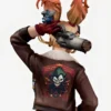 Dc Bombshells Harley Quinn Black Leather Aviator Bomber Jacket Inspiration