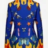 Margot Robbie Birds of Prey Harley Quinn Blue Blazer Back