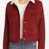 Natalia Dyer Stranger Things Nancy Wheeler Red Corduroy Jacket