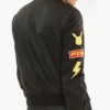 Pokemon Pikachu Black Bomber Jacket Back