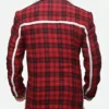 Ryan Reynolds Deadpool Wade Wilson Red Plaid Jacket Back