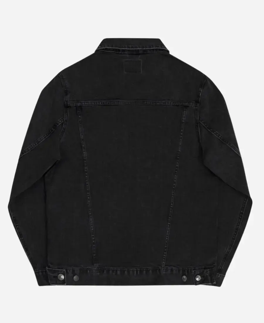 Stranger Things Jonathan Byers Black Jacket Back