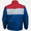 Stranger Things Season 4 Red White and Blue Puffer Jacket Back