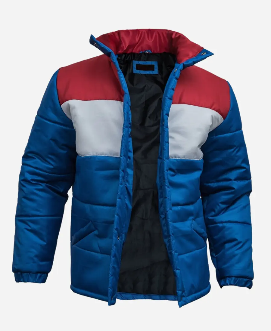 Stranger Things Season 4 Red White and Blue Puffer Jacket