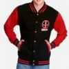 Deadpool Black and Red Letterman Varsity Jacket