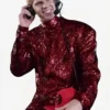 NBA Draft 2023 Gradey Dick Red Sequin Jacket Front