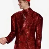 NBA Draft 2023 Gradey Dick Red Sequin Jacket SIde