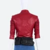 Resident Evil 2 Remake Claire Redfield Motorcycle Red Leather Jacket Back