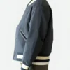 Zain Iqbal A Good Girl Guide to Murder Ravi Singh Blue Varsity Jacket Side