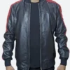 Shop Ryan Gosling The Fall Guy Colt Seavers Miami Vice Stunt Team Black Leather Jacket