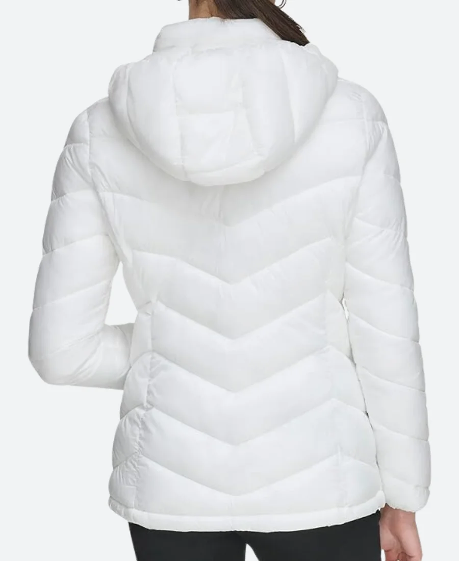 Ritu Arya The Umbrella Academy Lila Pitts Season 04 White Puffer Jacket Back