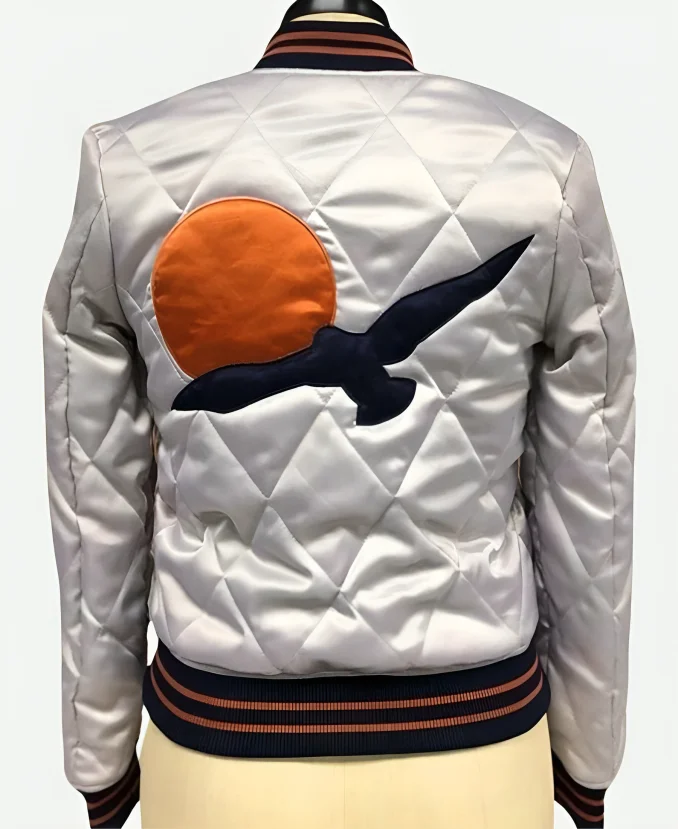 70’s Silver Wings Bomber Jacket - Back Image