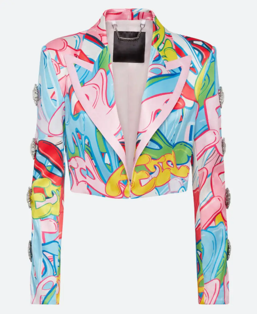 Ashley Park Graffiti Print Jacket