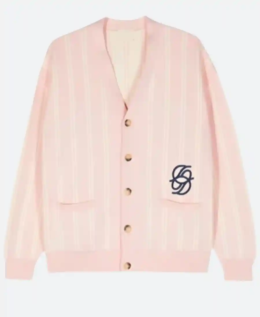 Emily In Paris S4 Samuel Arnold Pink Cardigan