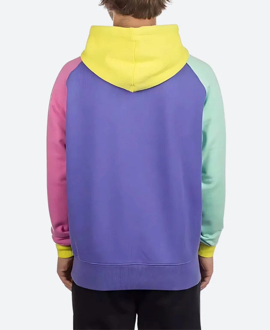 Teddy Fresh Color Block Pullover Hoodie Back