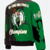 Boston Celtics 2024 NBA Finals Champions Leather Jacket Back Image