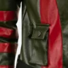 Dwayne Johnson Red One Callum Drift Green and Red Leather Jacket