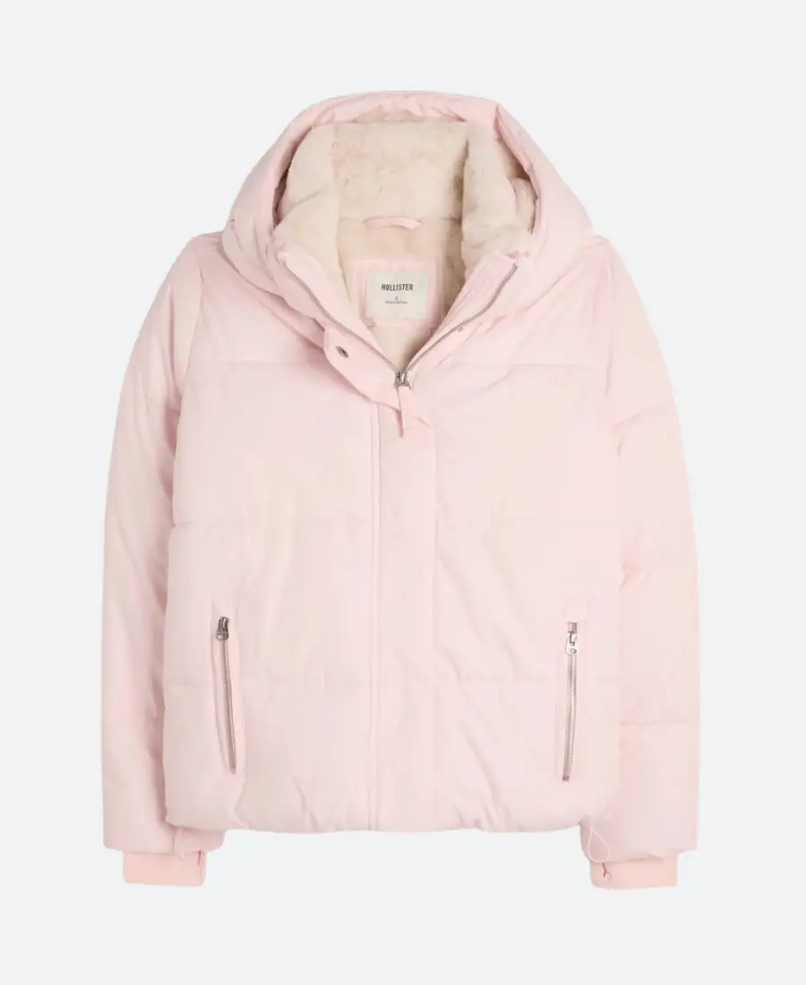 Hollister Pink Puffer Jacket