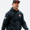 Kyle Shanahan SF 49ers hoodie Black Sideline Hoodie Character Image 1