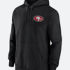 Kyle Shanahan SF 49ers hoodie Black Sideline Hoodie Front Image