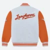 OVO X Texas Longhorns Varsity Jacket Back Image