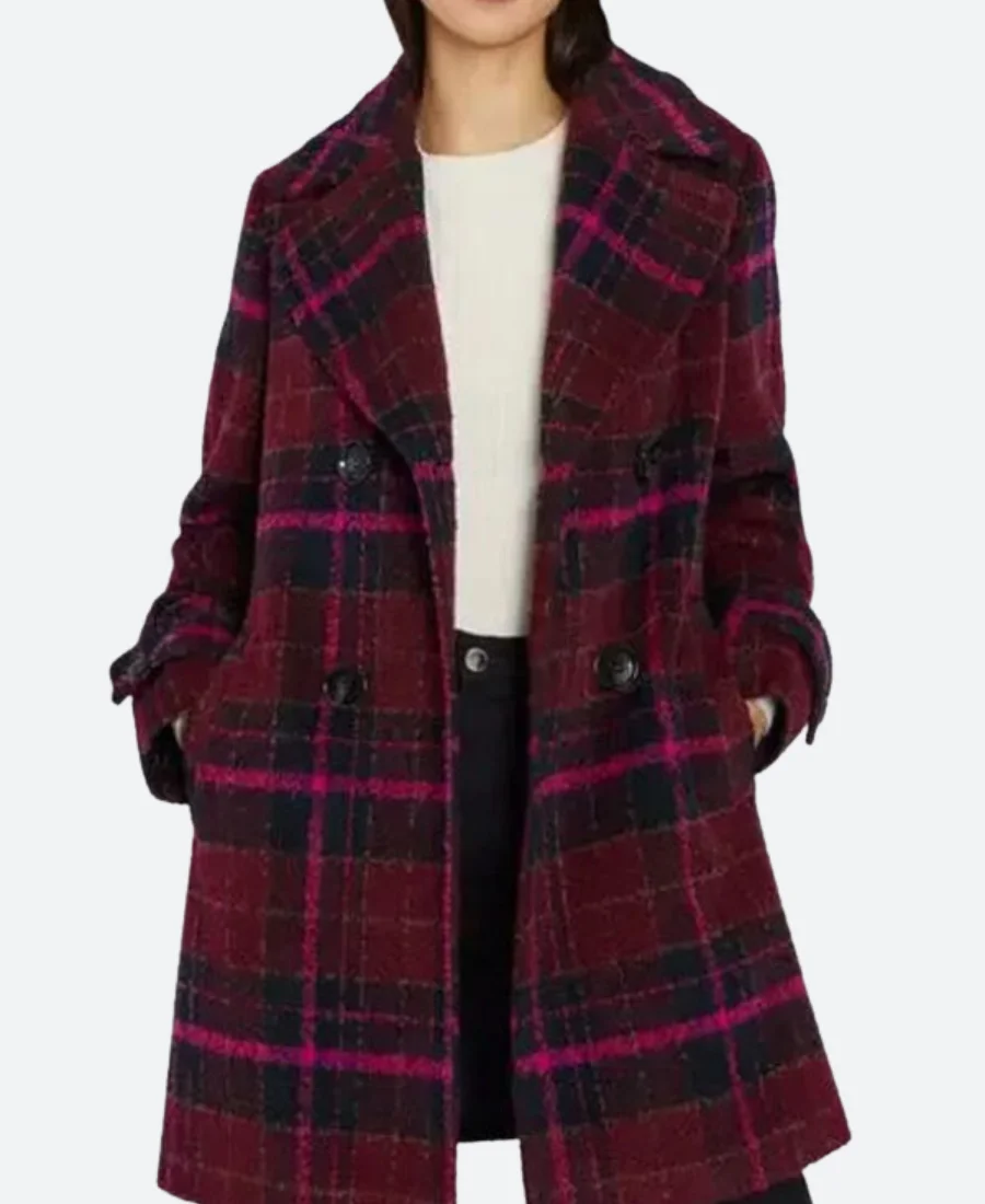 Only Murders in the Building Uma Heller Plaid Coat Front Image